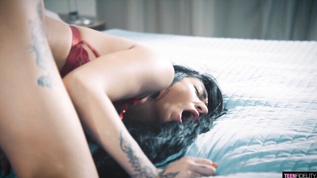 KO\'s Mali Ubon takes on a big cock in this tattooed teen video