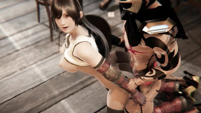 HD 3D animation of Tifa Lockhart in cosplay roleplay