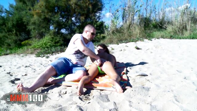 Brunette Valentina Bianco enjoys anal sex on the beach