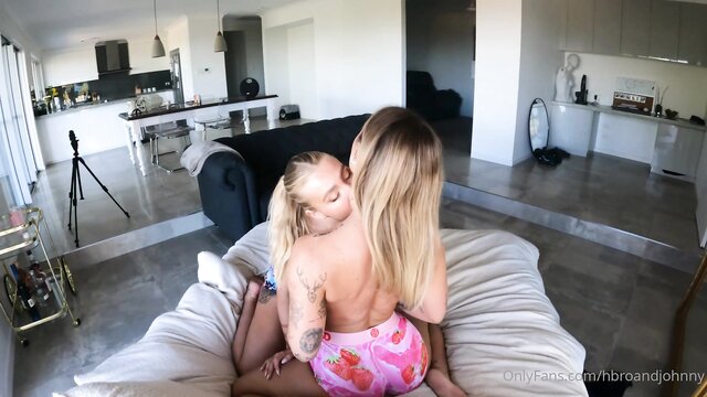 Tattooed lesbians in action - Two babes go wild
