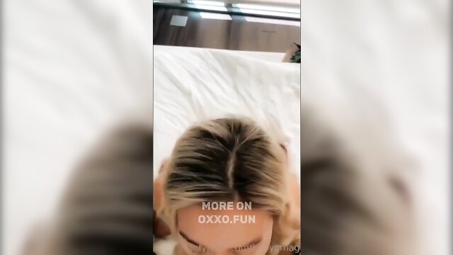 OnlyFans babe gives a blowjob and gets a creampie