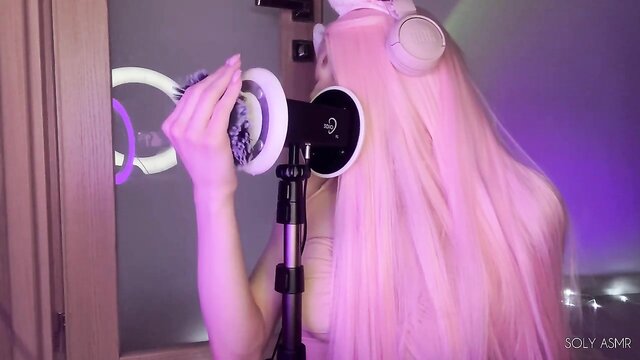 Amateur ASMR video with a focus on solo play and blowjob techniques