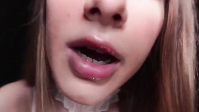 POV lens kissing and licking in a sensual asmr video