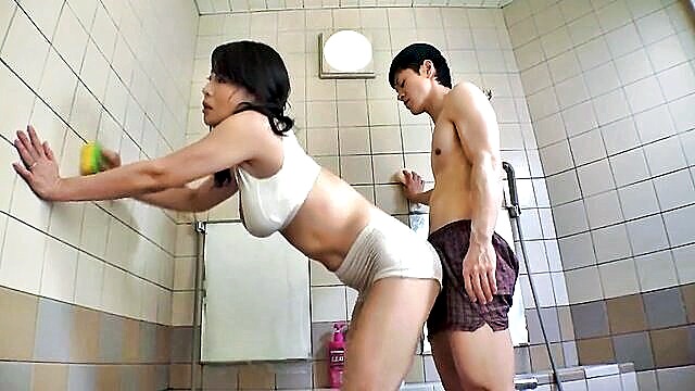 Asian mom and son in hot and steamy action