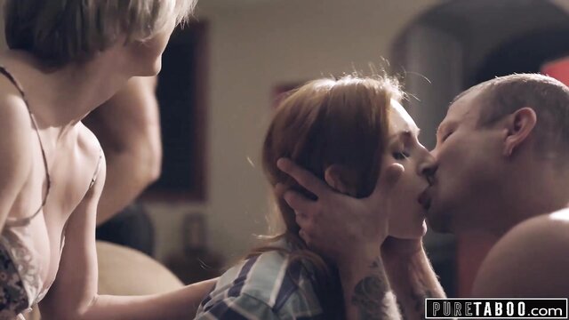Step-siblings explore their taboo desires in a high-definition video