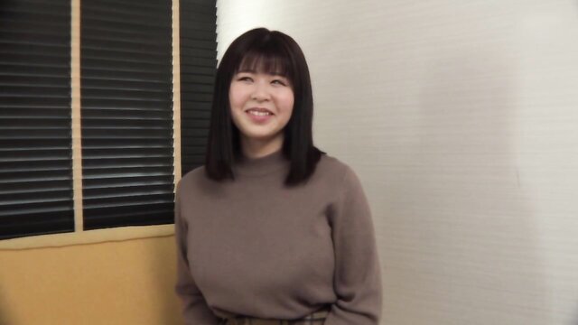 Japanese office worker shows off her big tits in missionary and cowgirl positions