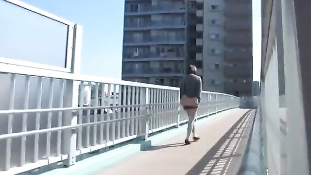 Hinata Tachibana\'s butt in motion on a bus