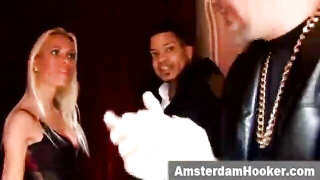Real Dutch prostitute gives a blowjob