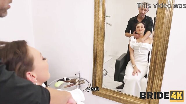 Vídeo Erotíco HD de Isabella Della Vestindo um Vestido de Noiva. Cheating c/ Stockings, Bride4K.