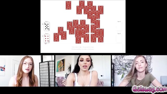 Skylar, Karla, and Darcie indulge in online masturbation session